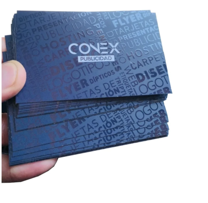 1000 tarjetas de presentación ultra premium con barniz UV
