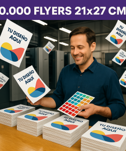 10.000 Flyers Tamaño 21x27 cms (1/Carta)
