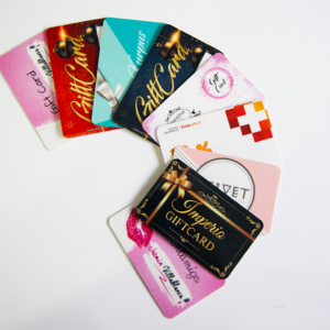 Gift cards pack de 100 con puntas redondas